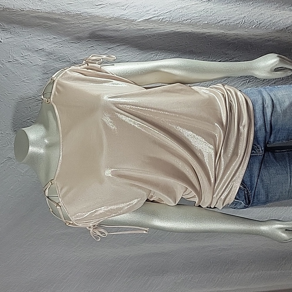 Nude Top- Laces on shoulders